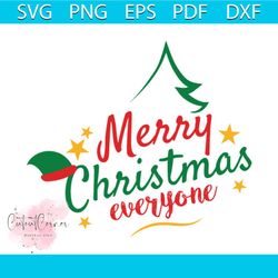 merry christmas everyone svg, christmas svg, xmas svg, xmas tree svg, christmas gift svg
