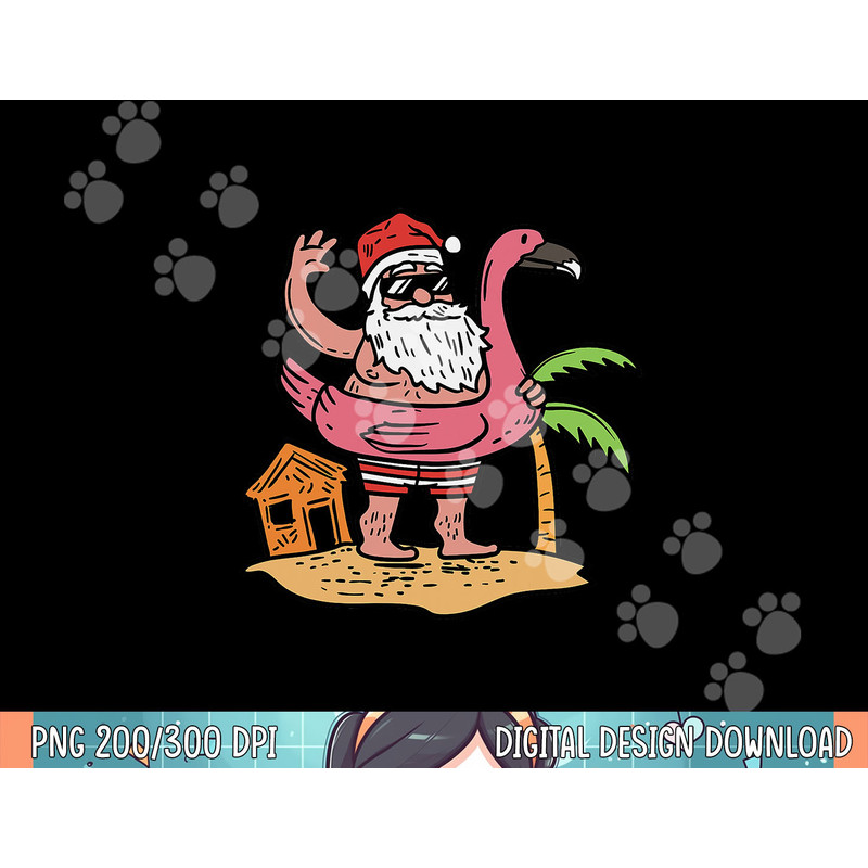 Summer Santa Flamingo Floater Funny Christmas In July Gift png, sublimation.jpg