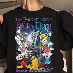 vintage disney halloween the twilight zone tower of terror shirt, retro mickey and friends halloween, terror has reached