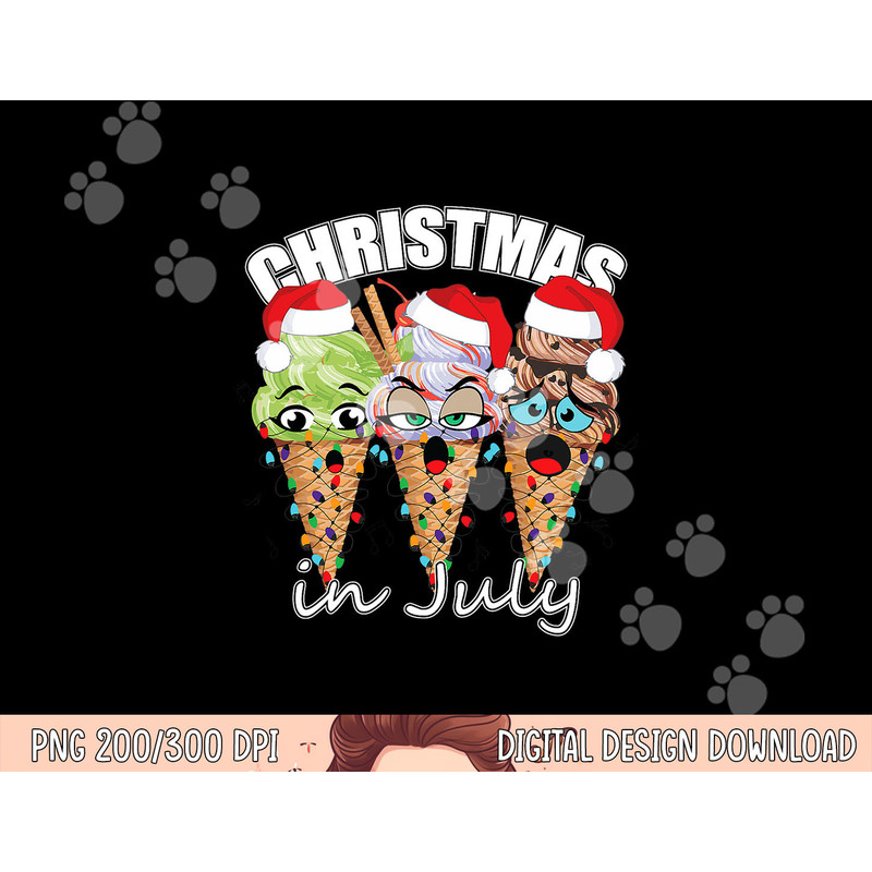 Funny Christmas in July Summer Icecream png, sublimation copy.jpg