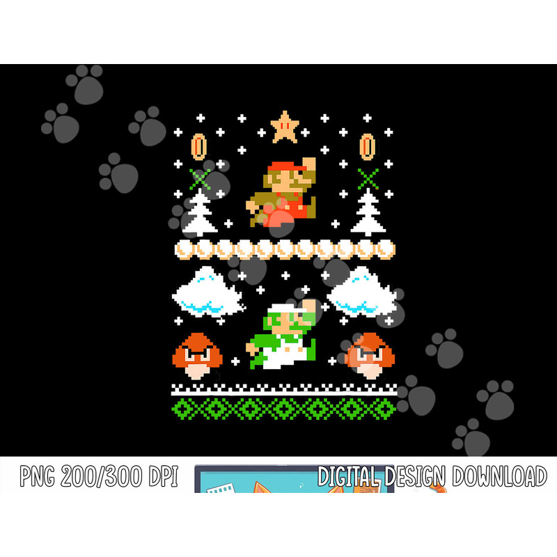 Super Mario Mario Goomba Ugly Christmas Sweater png, sublimation png, sublimation copy.jpg