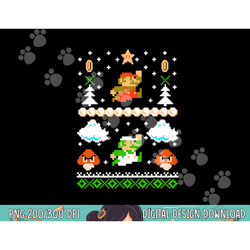 Super Mario Mario Goomba Ugly Christmas Sweater png, sublimation png, sublimation copy.jpg
