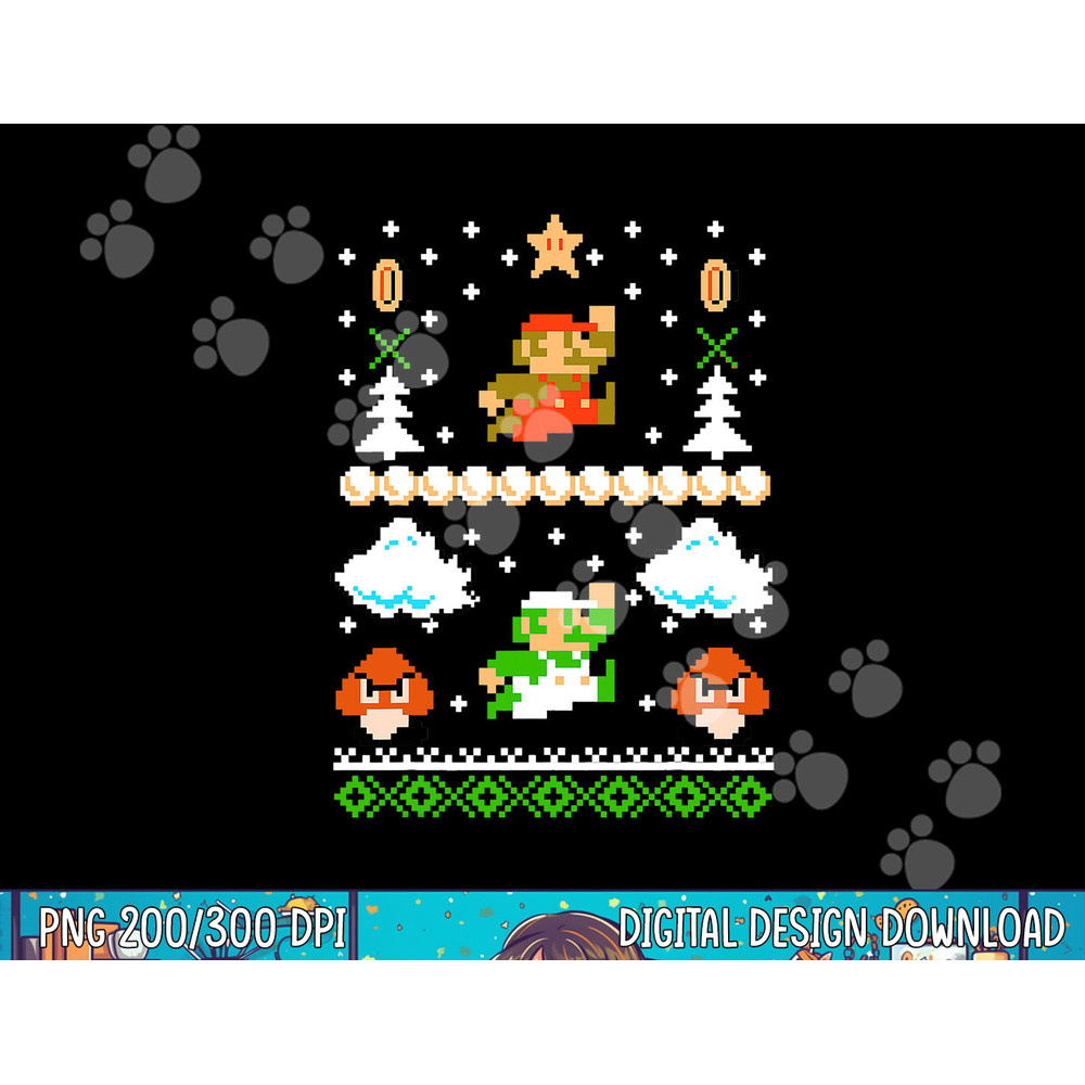 Super Mario Mario Goomba Ugly Christmas Sweater png, sublimation png, sublimation copy.jpg