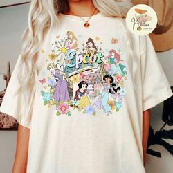 vintage disney princess t-shirt, disney flower & garden festival 2023, woman disney shirt, disney girls trip shirts, dis