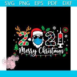 2021 merry christmas santa claus facemask sunglasses svg, christmas svg