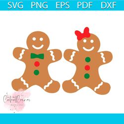 gingerbread boy and girl svg, christmas svg, gingerbread svg, boy svg, girl svg