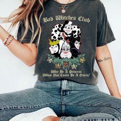 vintage disney villains shirt, retro disney evil friends bad witches club, disney bad girls villains, bad guys villains,