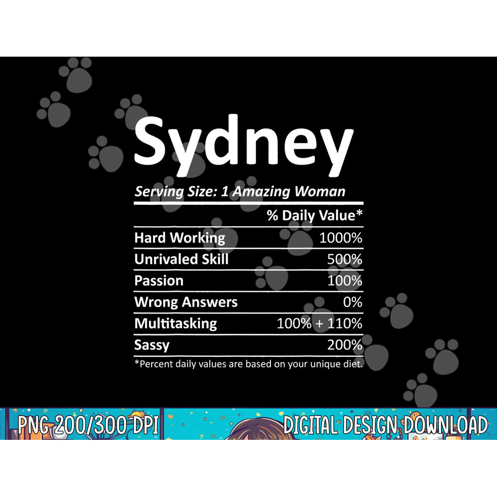 SYDNEY Nutrition Personalized Name Funny Christmas Gift Idea png, sublimation copy.jpg