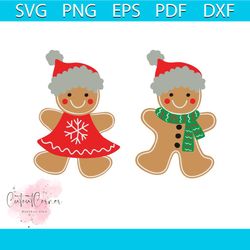 cute christmas gingerbread svg, christmas svg, gingerbread man and girl svg