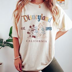 vintage mickey and friends disneyland est 1955 shirt, retro disneyland california, disney family vacation 2023 shirt, ma
