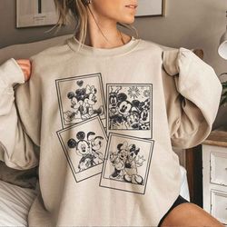 vintage mickey and friends sketch disney polaroid shirt, retro disney world friends shirt, disney family vacation 2023,