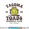 Tacoma Toads Baseball Retro Minor League Baseball Team png, sublimation.jpg