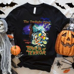 vintage the twilight zone tower of terror shirt, mickey and friends halloween shirt, mickeys not so scary, disney trip s
