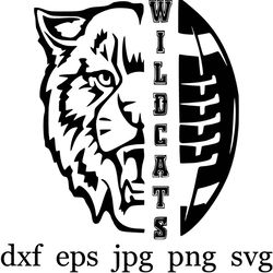 Wildcats Wildcat, svg, png, Wildcats clipart,  Wildcat football svg, Wildcat svg mascot cut file,  Wildcats Head svg