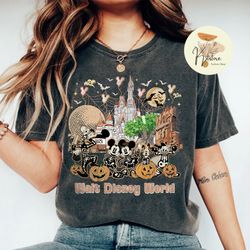 vintage walt disney world halloween shirt, mickey and friends skeleton shirt, disney halloween shirt, mickeys not so sca