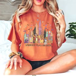 vintage winnie the pooh halloween shirt, spookiest place on earth, retro pooh and friends tee, disney halloween matching