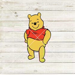 winnie the pooh 002 svg dxf eps pdf png, cricut, cutting file, vector, clipart