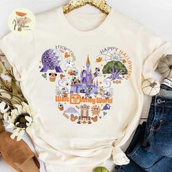 walt disney world halloween shirt, disney halloween vintage shirt, disney castle shirt, disney epcot, animal kingdom,hol