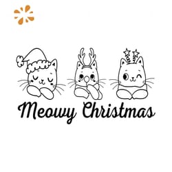 meowy christmas svg, christmas svg, xmas svg, xmas cat svg, christmas gift svg