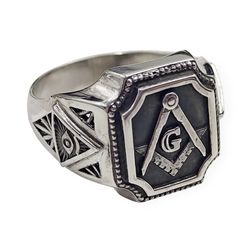 men's ring freemason, code 30312md, completely 925 sterling silver