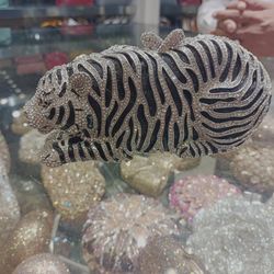 beautiful clutch, tiger luxury crystal diamond clutch, evening clutch, gift for her, wedding clutch, birthday gift