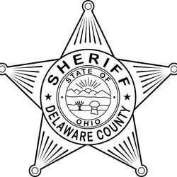 delaware county sheriff badge ohio vector file for laser engraving, cnc router, cutting, engraving file