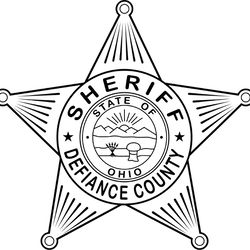 Defiance County Sheriff  Badge Ohio vector file for laser engraving, cnc router, cutting, engraving file