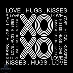 xoxo love hugs kisses svg, valentine svg, xoxo svg, sweet love svg, hugs and kisses svg, happy valentine day svg