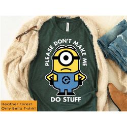 despicable me minions don't make me do stuff portrait t-shirt, minions group family matching tee, disneyland family vaca