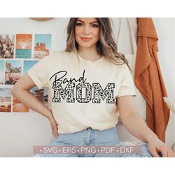band mom svg, band mom shirt svg cut file,leopard, cheetah print svg,png,eps,dxf music mama svg vector clipart instant d