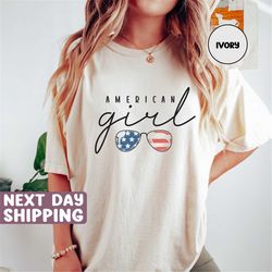 american girl shirt, 4th of july shirt, fourth of july women, patriotic usa gift, girl independence day tee