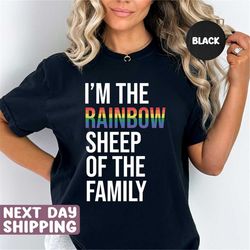 i am the rainbow sheep of the family shirt, pride apparel, rainbow sweatshirt, inclusive tee, pride top, colorful tee, p