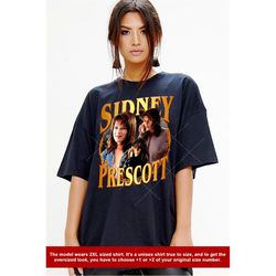 vintage graphic sidney prescott, scream, neve campbell, scary movie, movie shirt
