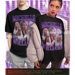michelle williams vintage shirt, michelle williams homage tshirt, michelle williams fan tees, michelle williams retro 90