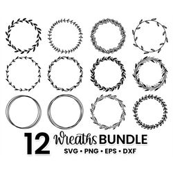 wreaths svg | circle frames svg | circle svg bundle