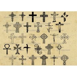 digital svg png jpg cross vector, jesus christ, religious symbols, silhouette, clipart, instant download