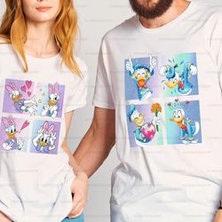 vintage disney donald duck valentines day shirt, retro disney valentine shirt, disney valentine's day shirt, daisy duck