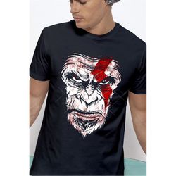 funny parody caesar god of war face, caesar shirt, god of war tee, planet of the apes shirt, movie shirt
