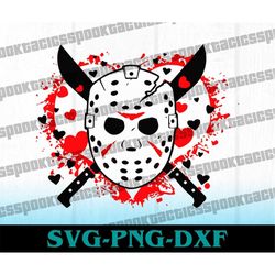 jason svg, voorhees svg, friday the 13th svg, valentine svg, spooky png, horror svg, halloween png, morticia svg, digita