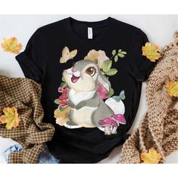 disney bambi thumper vintage floral portrait shirt, cute bambi shirt, disneyland epcot family vacation shirts, magic kin