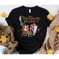 disney treasure planet logo and characters t-shirt, walt disney world disneyland epcot family vacation shirts, magic kin