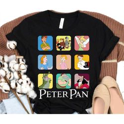 disney peter pan group shot shirt, peter pan on box, tinker bell sweatshirt, disney world shirt ,disneyland family part