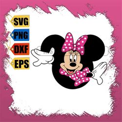 minnie mouse svg, minnie mouse head svg, minnie mouse clipart, cutting files for cricut silhouette
