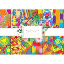 digital papers colorful seamless patterns | graphic resources printable, scrapbook papers, background design,pattern des