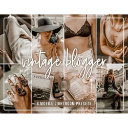 8 lightroom mobile presets vintage | instagram blogger presets | brown moody presets