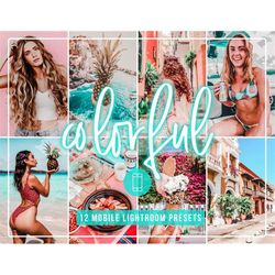 12 colorful lightroom mobile presets | instagram presets | mobile lightroom presets