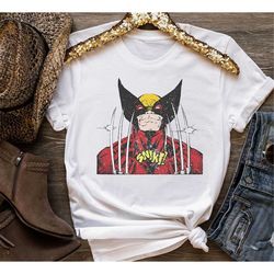 marvel x-men wolverine classic comic snikt vintage t-shirt, marvel comic shirt,disneyland epcot family vacation birthday