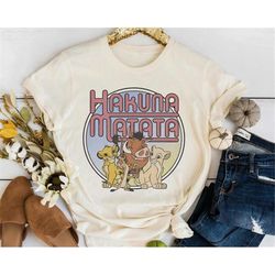 disney lion king retro hakuna matata simba and friends , disney vacation mood, disney clothing, disneyland family matchi