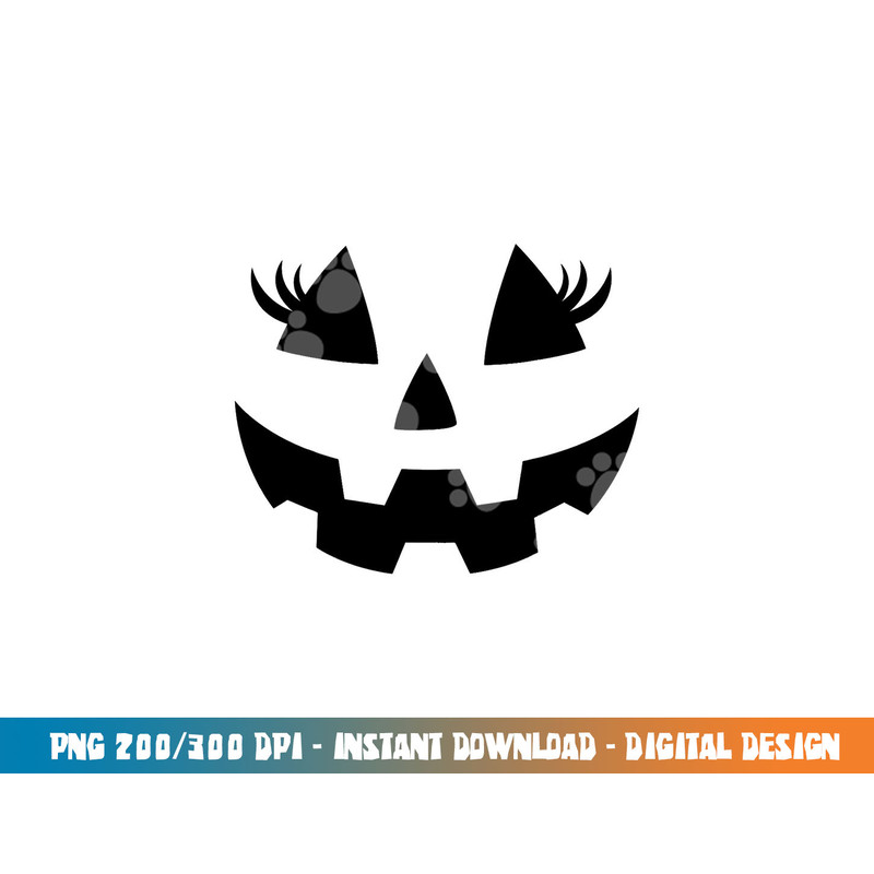 Jack O Lantern Eyelashes Pumpkin Face Halloween Women Girls png,sublimation copy.jpg