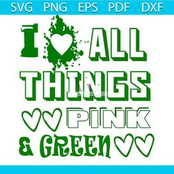 i love all things pink and green, ka sorority gift, aka sorority svg, aka svg